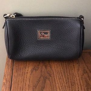 Dooney and Bourke Small Barrel Pebble Leather Black Purse/Clutch